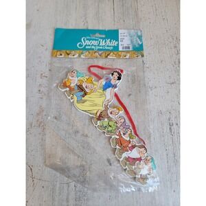 Vintage Kurt Adler Snow White seven dwarfs Disney wooden ornament Xmas‎